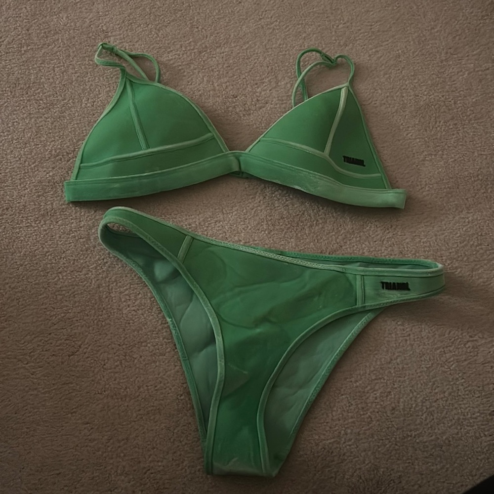 green triangl bikini